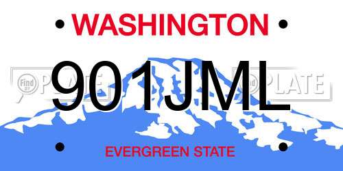 901JML Washington License Plate