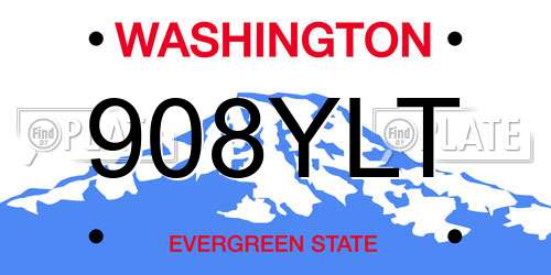 908YLT Washington License Plate