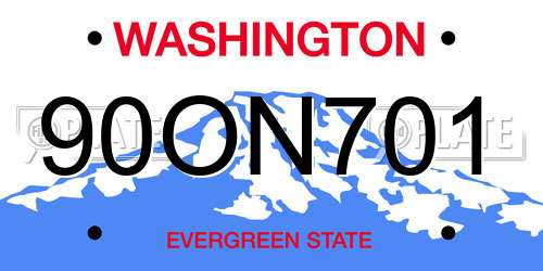 90ON701 Washington License Plate