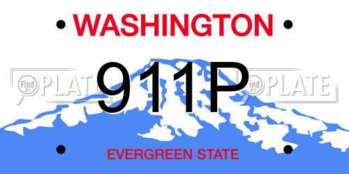 911P Washington License Plate