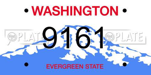 9161 Washington License Plate