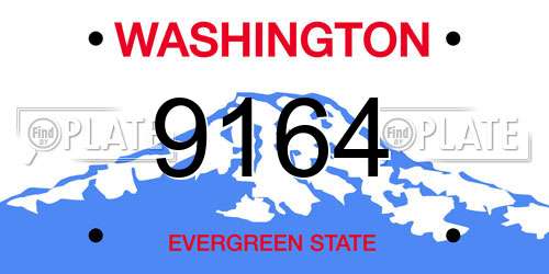 9164 Washington License Plate