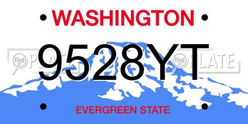 9528YT Washington License Plate