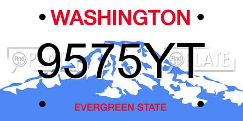 9575YT Washington License Plate