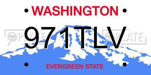 971TLV Washington License Plate