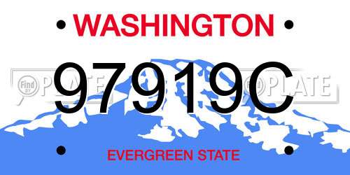 97919C Washington License Plate