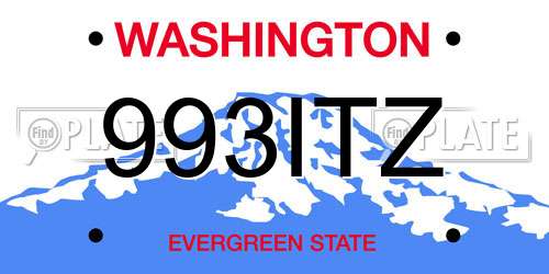 993ITZ Washington License Plate