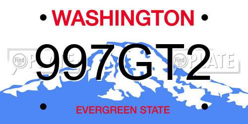 997GT2 Washington License Plate