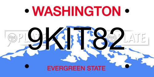 9KIT82 Washington License Plate