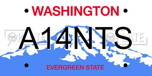 A14NTS Washington License Plate