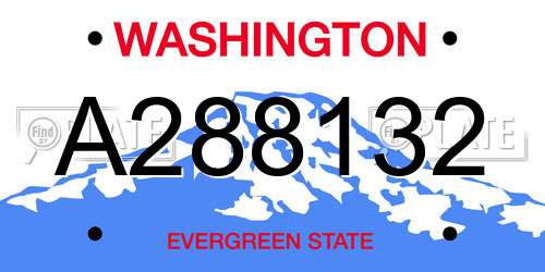 A288132 Washington License Plate