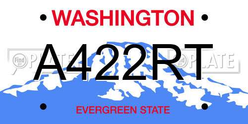 A422RT Washington License Plate