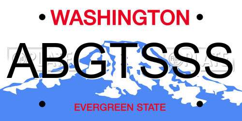ABGTSSS Washington License Plate