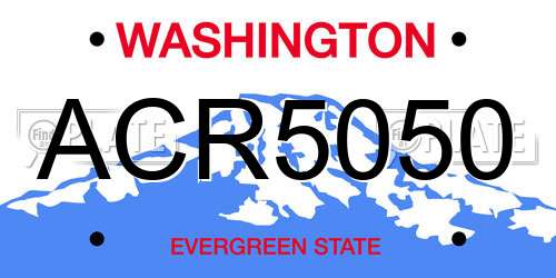 ACR5050 Washington License Plate