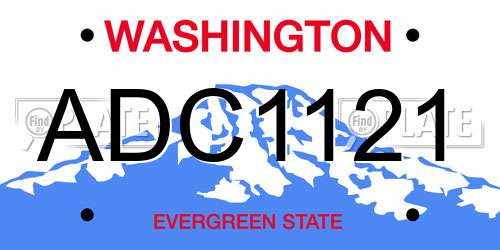 ADC1121 Washington License Plate