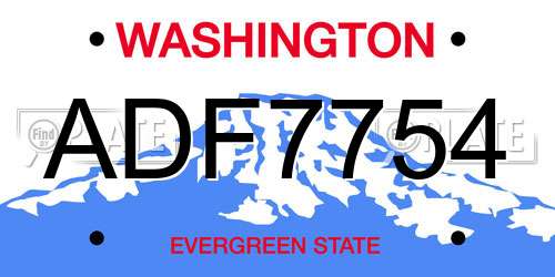 ADF7754 Washington License Plate