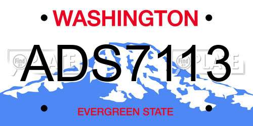 ADS7113 Washington License Plate