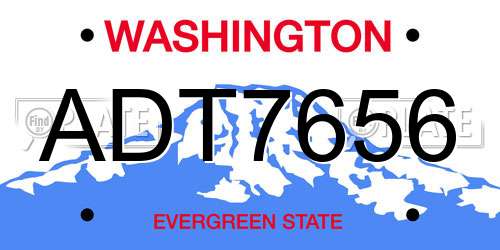 ADT7656 Washington License Plate