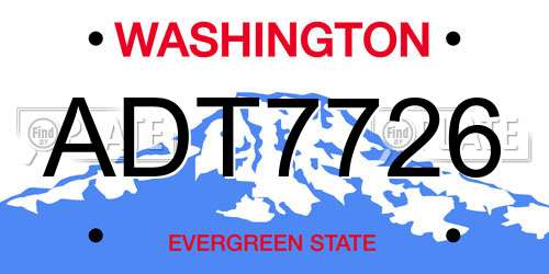 ADT7726 Washington License Plate