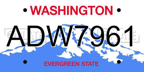ADW7961 Washington License Plate