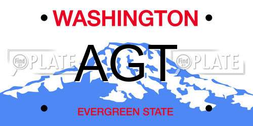 AGT Washington License Plate