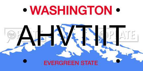 AHVTIIT Washington License Plate
