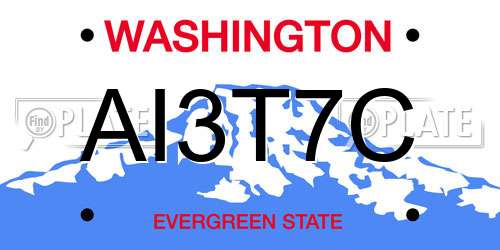 AI3T7C Washington License Plate