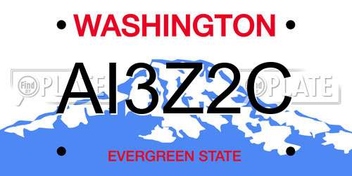 AI3Z2C Washington License Plate