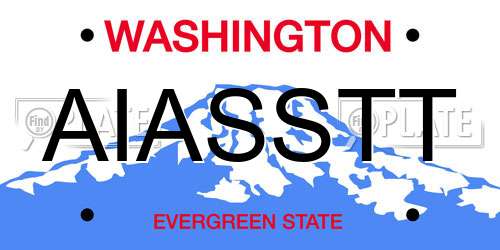 AIASSTT Washington License Plate