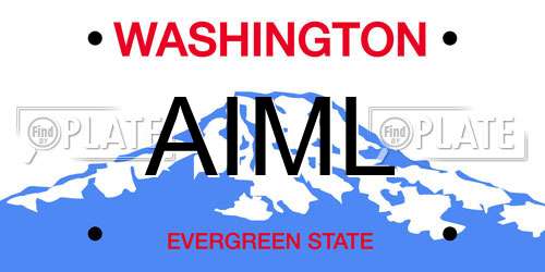 AIML Washington License Plate