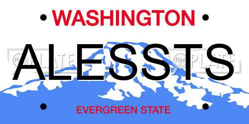 ALESSTS Washington License Plate