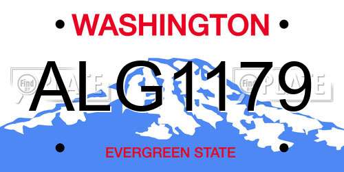 ALG1179 Washington License Plate
