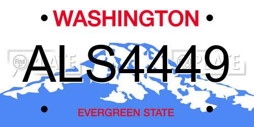 ALS4449 Washington License Plate
