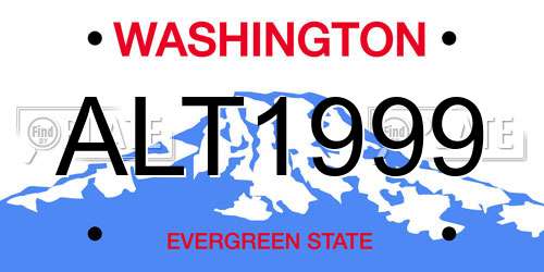ALT1999 Washington License Plate