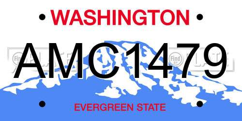AMC1479 Washington License Plate