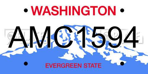 AMC1594 Washington License Plate