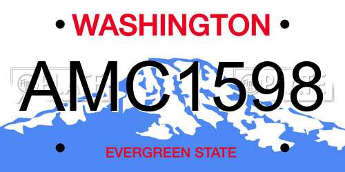 AMC1598 Washington License Plate