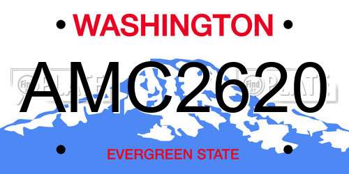 AMC2620 Washington License Plate