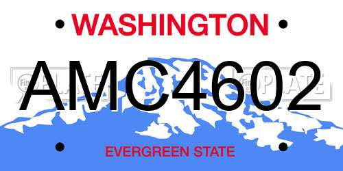 AMC4602 Washington License Plate