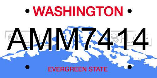 AMM7414 Washington License Plate