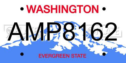 AMP8162 Washington License Plate