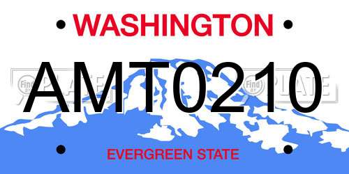 AMT0210 Washington License Plate