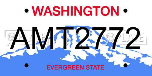 AMT2772 Washington License Plate