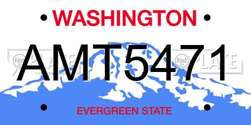 AMT5471 Washington License Plate