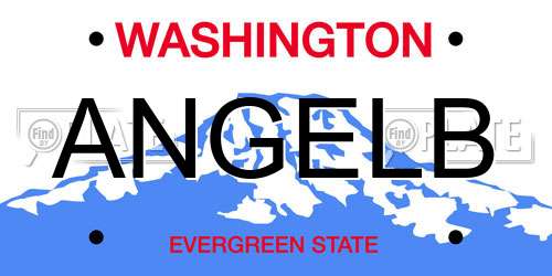 ANGELB Washington License Plate