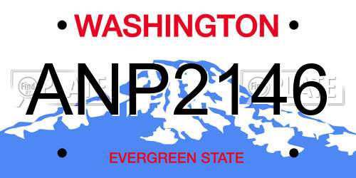 ANP2146 Washington License Plate
