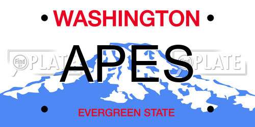 APES Washington License Plate