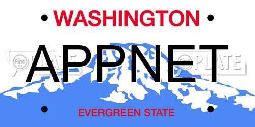 APPNET Washington License Plate