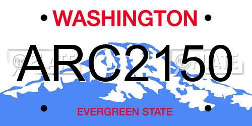 ARC2150 Washington License Plate