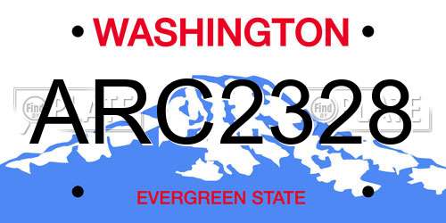 ARC2328 Washington License Plate